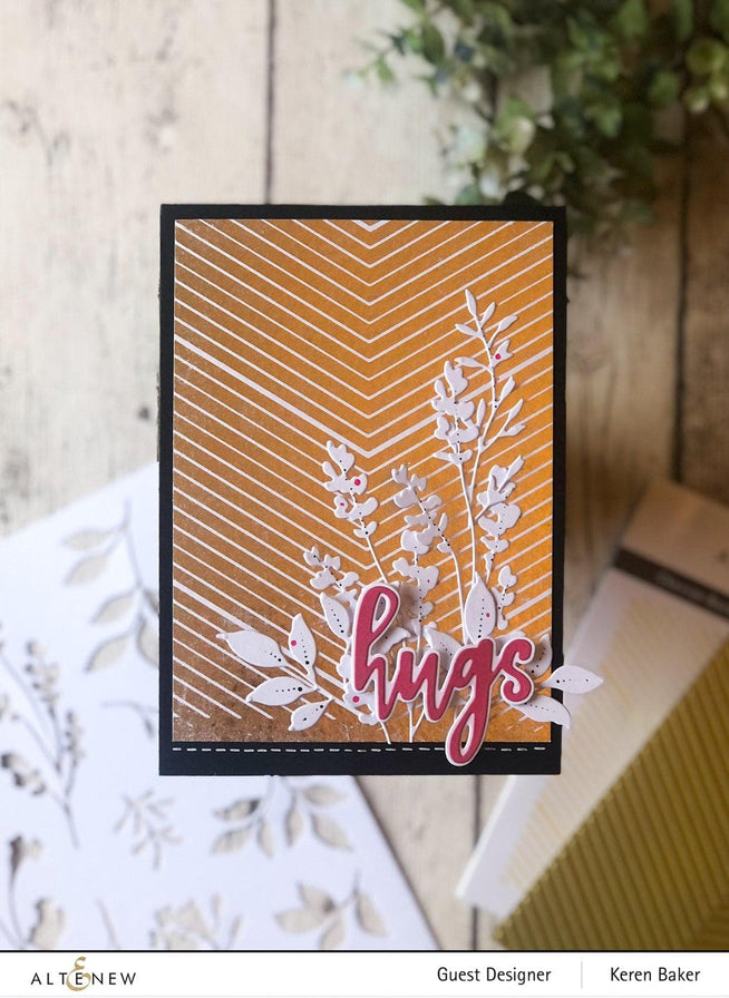 Part A-Glitz Art Craft Co.,LTD Hot Foil Plate Chevron Background Hot Foil Plate