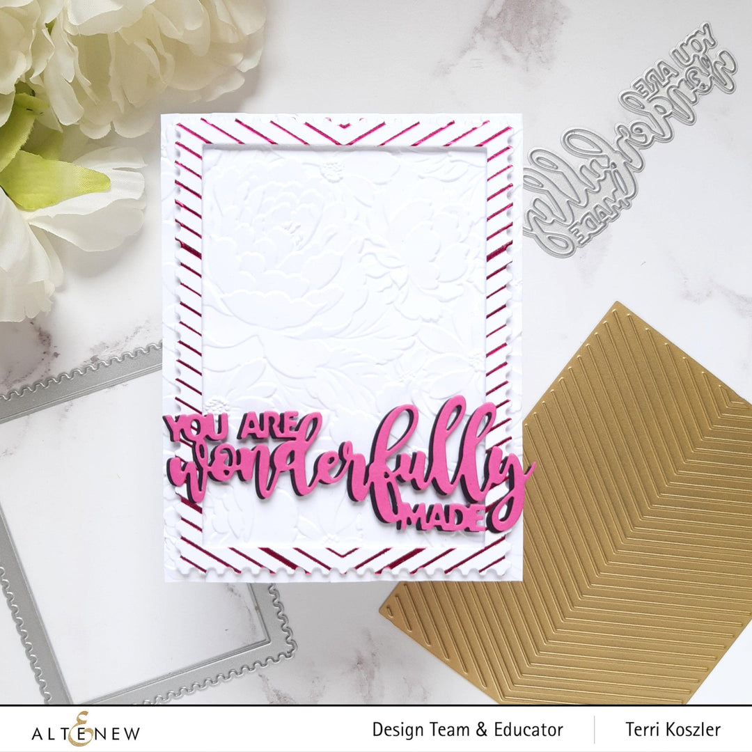 Part A-Glitz Art Craft Co.,LTD Hot Foil Plate Chevron Background Hot Foil Plate