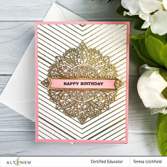 Part A-Glitz Art Craft Co.,LTD Hot Foil Plate Chevron Background Hot Foil Plate