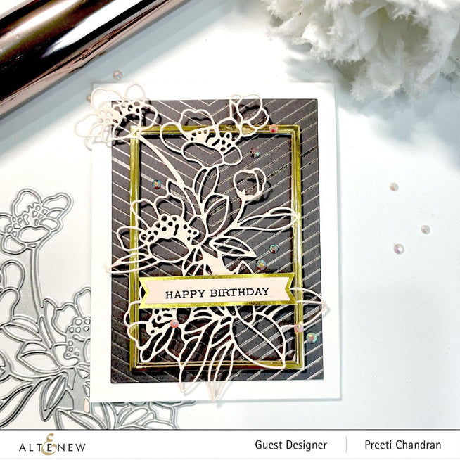 Part A-Glitz Art Craft Co.,LTD Hot Foil Plate Chevron Background Hot Foil Plate