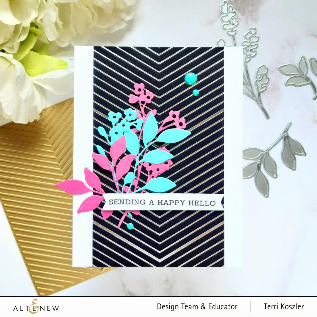 Part A-Glitz Art Craft Co.,LTD Hot Foil Plate Chevron Background Hot Foil Plate