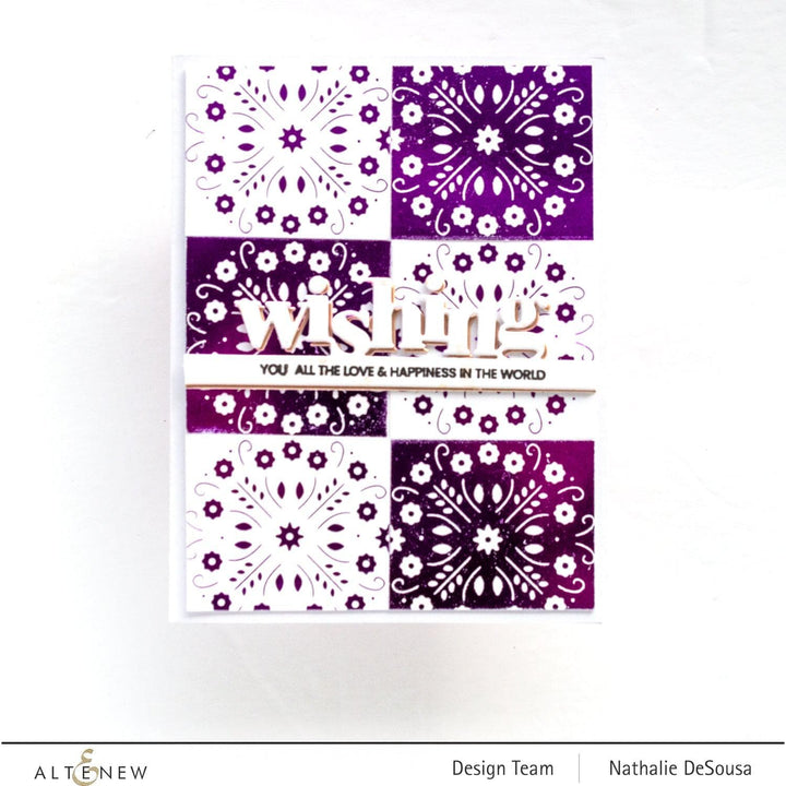 Part A-Glitz Art Craft Co.,LTD Hot Foil Plate Delicate Floral Motif Hot Foil Plate