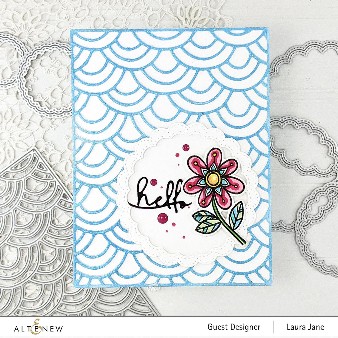 Altenew Hot Foil Plate & Die Bundle Scalloped Circles Hot Foil Plate & Stitched Scalloped Circles Die Bundle