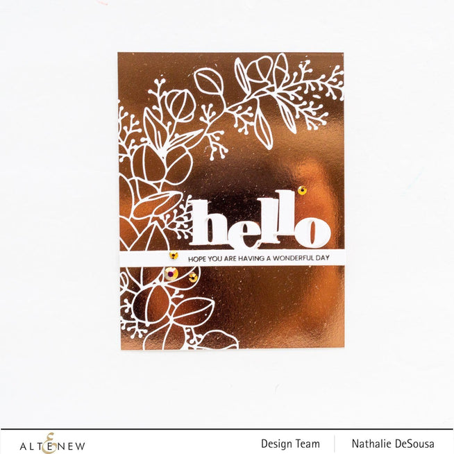 Part A-Glitz Art Craft Co.,LTD Hot Foil Plate Eucalyptus Wreath Hot Foil Plate
