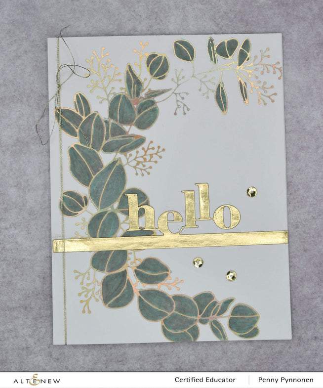 Part A-Glitz Art Craft Co.,LTD Hot Foil Plate Eucalyptus Wreath Hot Foil Plate