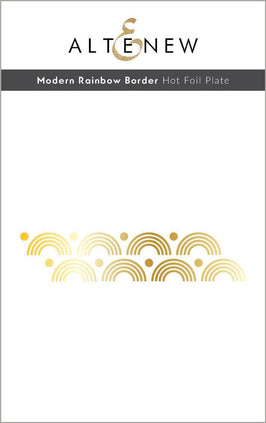 Part A-Glitz Art Craft Co.,LTD Hot Foil Plate Modern Rainbow Border Hot Foil Plate