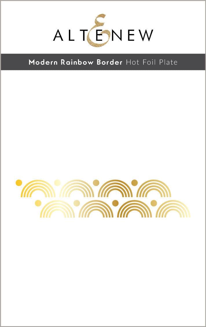 Part A-Glitz Art Craft Co.,LTD Hot Foil Plate Modern Rainbow Border Hot Foil Plate