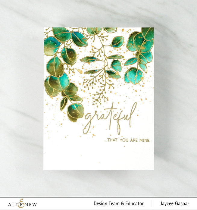 Altenew Hot Foil Plate & Stencil Bundle Eucalyptus Wreath Hot Foil Plate & Stencil Bundle