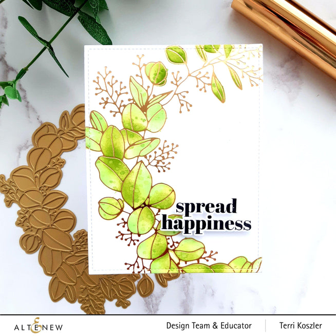 Altenew Hot Foil Plate & Stencil Bundle Eucalyptus Wreath Hot Foil Plate & Stencil Bundle