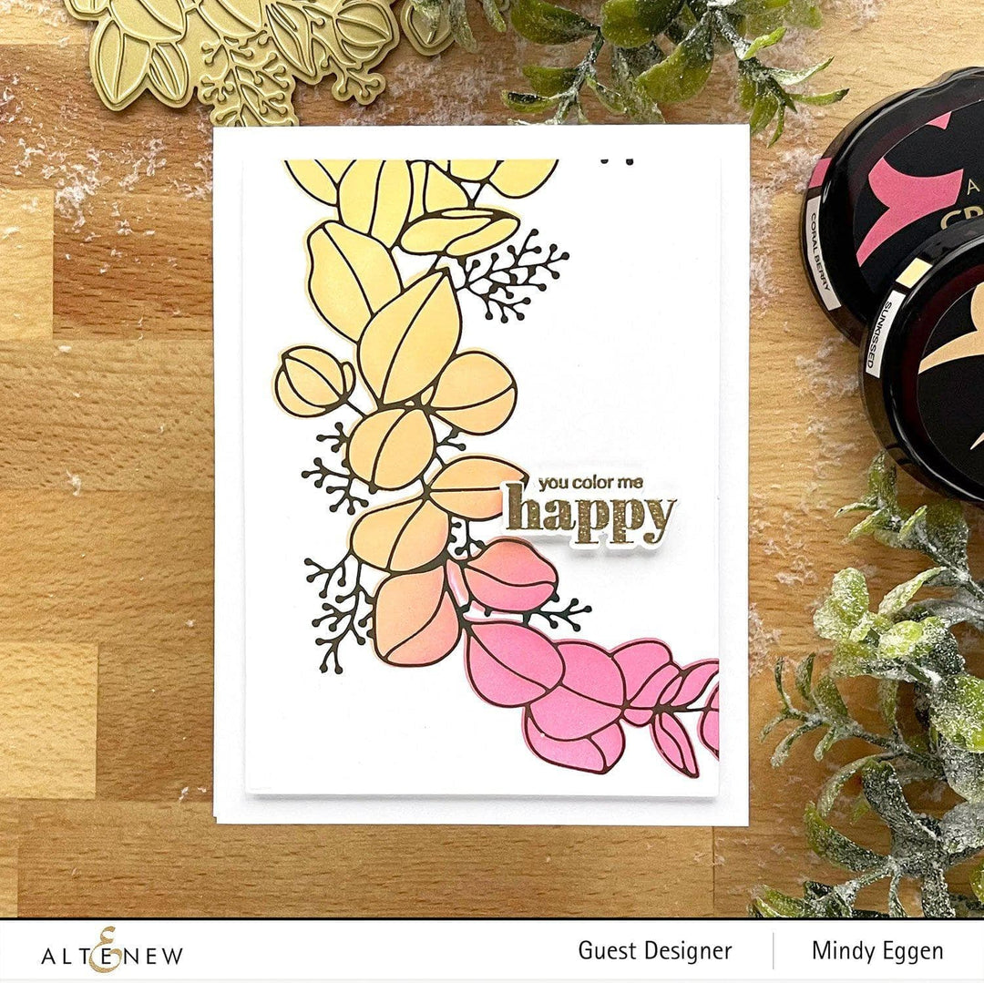 Altenew Hot Foil Plate & Stencil Bundle Eucalyptus Wreath Hot Foil Plate & Stencil Bundle