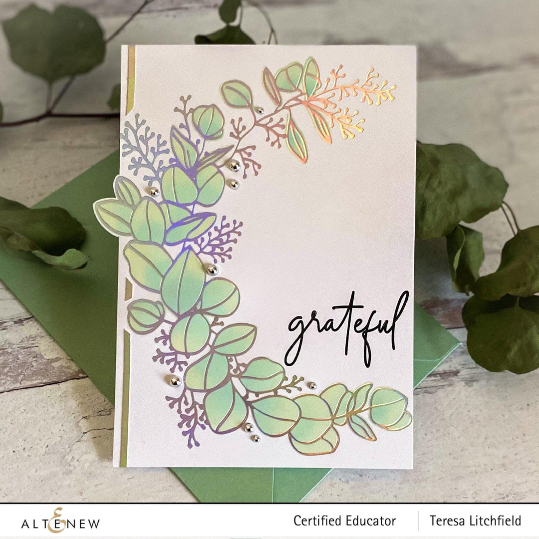 Altenew Hot Foil Plate & Stencil Bundle Eucalyptus Wreath Hot Foil Plate & Stencil Bundle