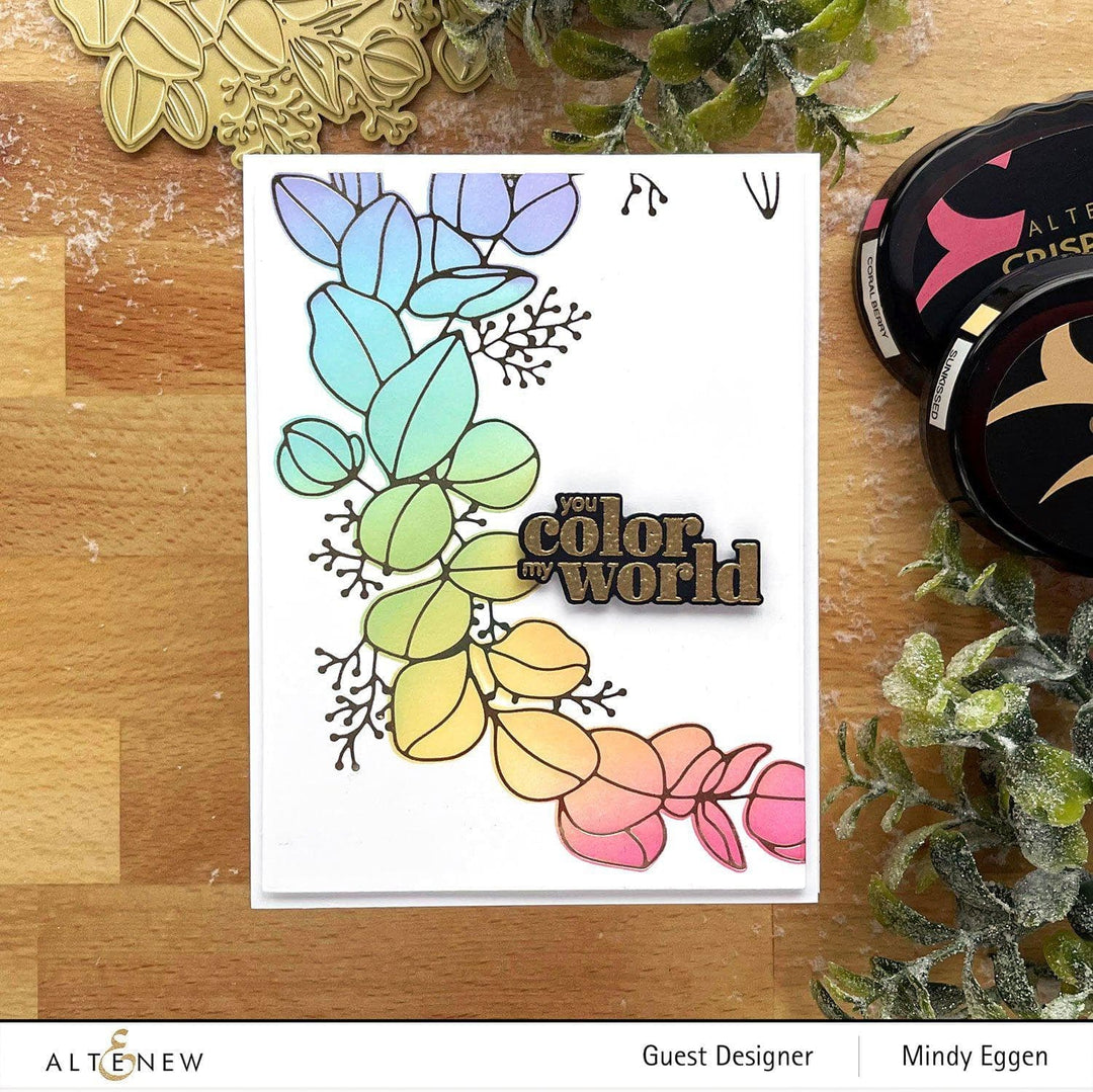 Altenew Hot Foil Plate & Stencil Bundle Eucalyptus Wreath Hot Foil Plate & Stencil Bundle