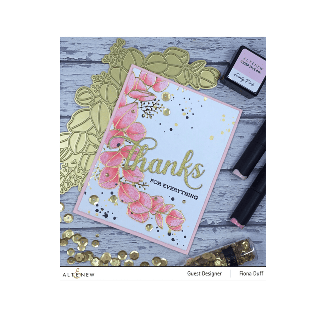 Altenew Hot Foil Plate & Stencil Bundle Eucalyptus Wreath Hot Foil Plate & Stencil Bundle