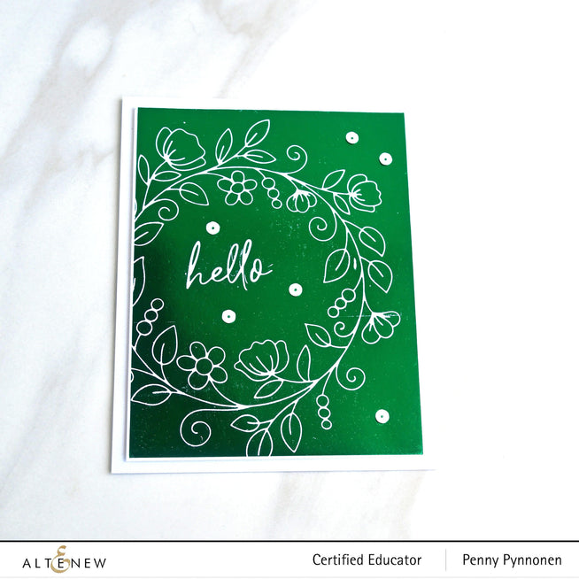 Altenew Hot Foil Plate & Stencil Bundle Flower Wreath Hot Foil Plate & Stencil Bundle