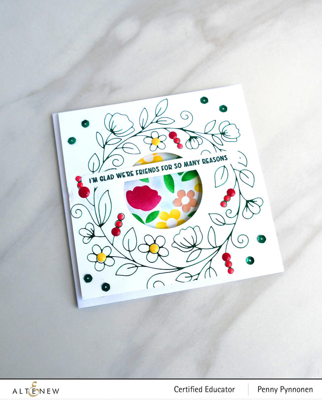 Altenew Hot Foil Plate & Stencil Bundle Flower Wreath Hot Foil Plate & Stencil Bundle