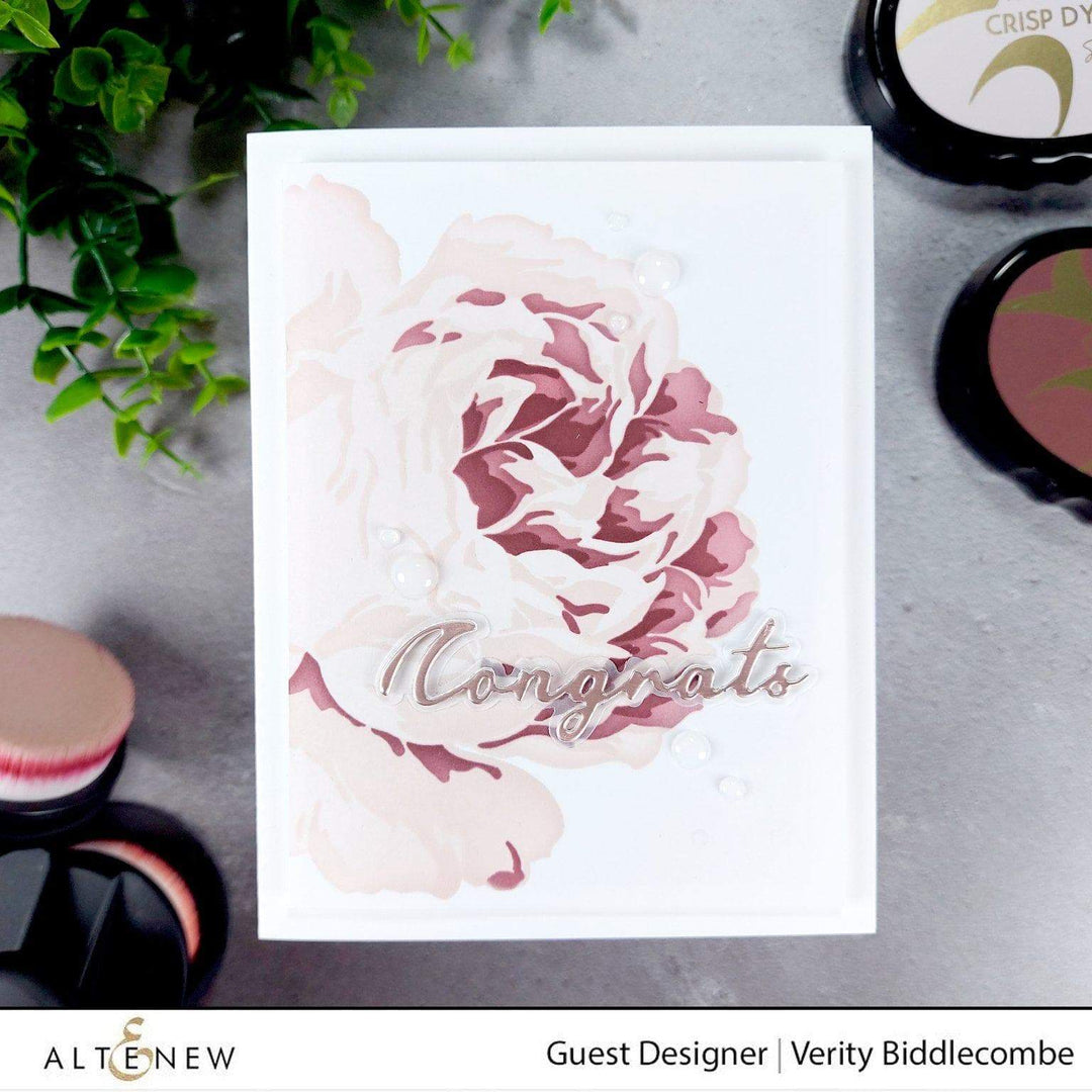 Altenew Hot Foil Plate & Stencil Bundle Gilded Rose Hot Foil Plate & Layering Stencil Bundle