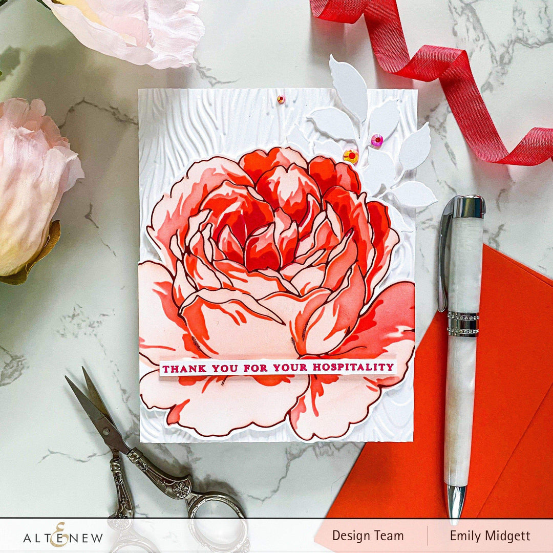 Altenew Hot Foil Plate & Stencil Bundle Gilded Rose Hot Foil Plate & Layering Stencil Bundle