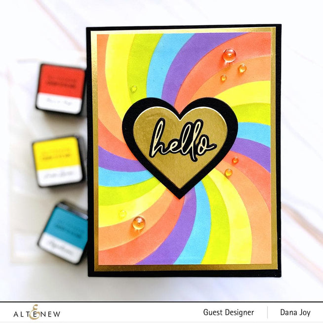 Altenew Stamp & Die & Hot Foil Plate Bundle Rainbow Burst Hot Foil Plate & Stencil Bundle