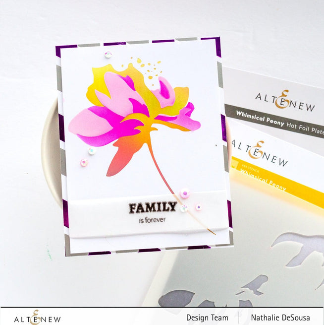 Altenew Hot Foil Plate & Stencil Bundle Whimsical Peony Hot Foil Plate & Stencil Bundle