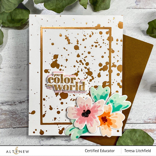 Part A-Glitz Art Craft Co.,LTD Hot Foil Plate Z - Splatter Hot Foil Plate