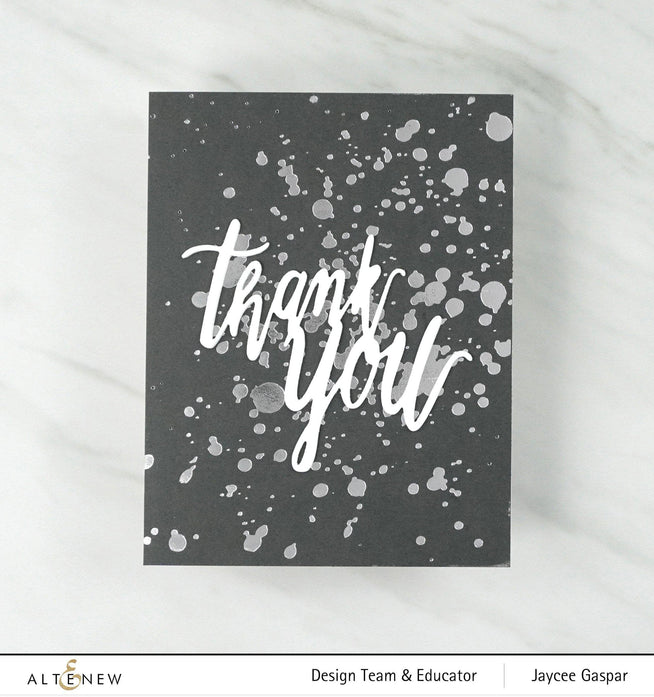 Part A-Glitz Art Craft Co.,LTD Hot Foil Plate Z - Splatter Hot Foil Plate