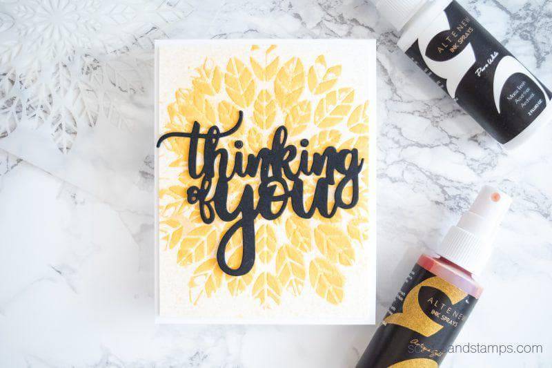 Altenew Ink Spray & Stencil Bundle Leaf Burst Stencil & Ink Spray Bundle