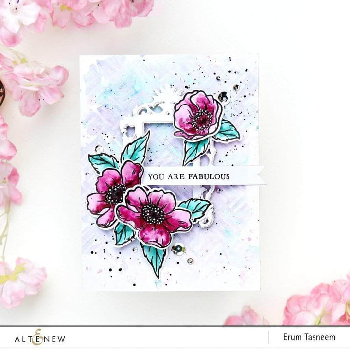 Altenew Ink Spray & Stencil Bundle Square Weave Pattern Stencil & Ink Spray Bundle
