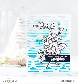 Altenew Ink Spray & Stencil Bundle Tiny Bubbles and Sketched Lines Stencils w/ Ocean Waves Ink Spray Bundle