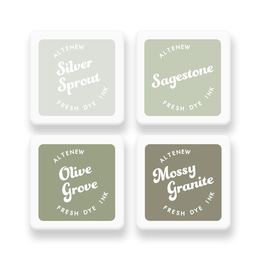 Sage Garden Fresh Dye Ink Mini Cube Set