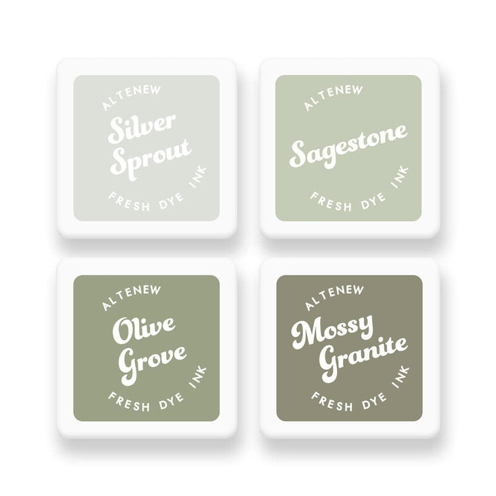 Sage Garden Fresh Dye Ink Mini Cube Set