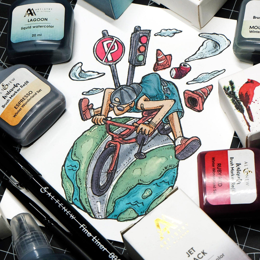 Ruby Red Liquid Watercolor - Brush Marker Refill