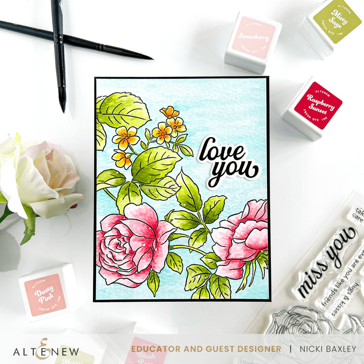 Blushberry Bliss Fresh Dye Ink Mini Cube & Re-inker Bundle