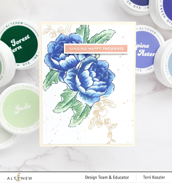 Altenew Mini Cubes & Reinker Bundle Frosted Foliage Fresh Dye Ink Mini Cube & Re-Inker Bundle