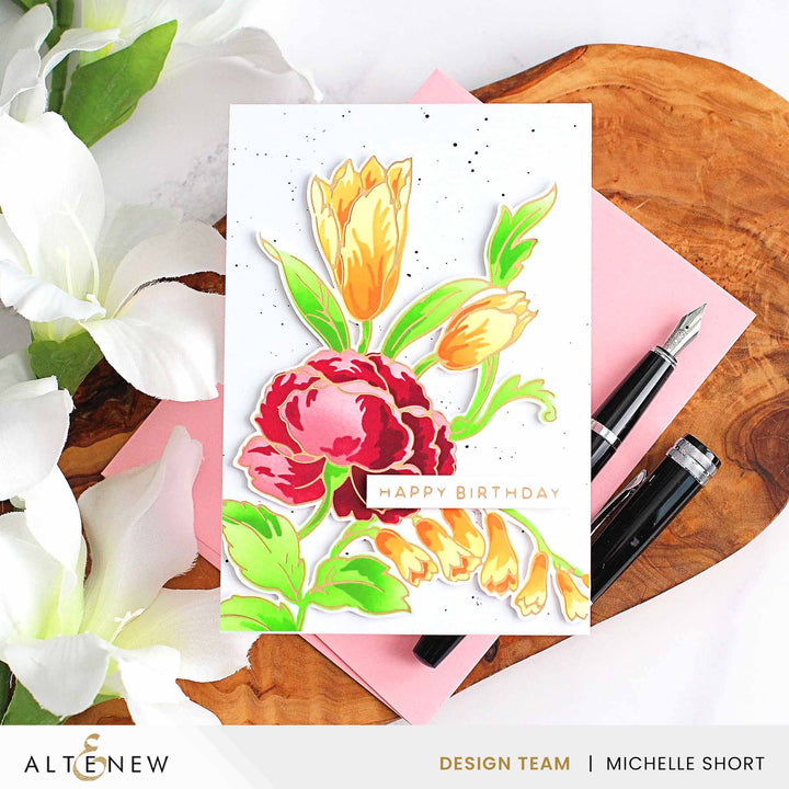 Rose Petal Fresh Dye Ink Mini Cube & Re-inker Bundle