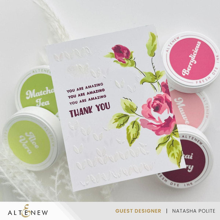 Rose Petal Fresh Dye Ink Mini Cube & Re-inker Bundle