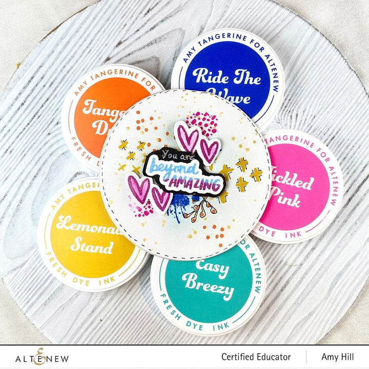 Altenew Mini Cubes & Reinker Bundle Summer Sunrise Fresh Dye Ink 6 Mini Cube & Re-inker Bundle