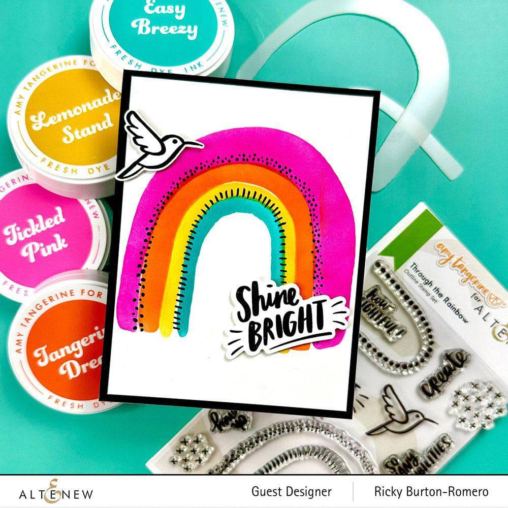 Altenew Mini Cubes & Reinker Bundle Summer Sunrise Fresh Dye Ink 6 Mini Cube & Re-inker Bundle