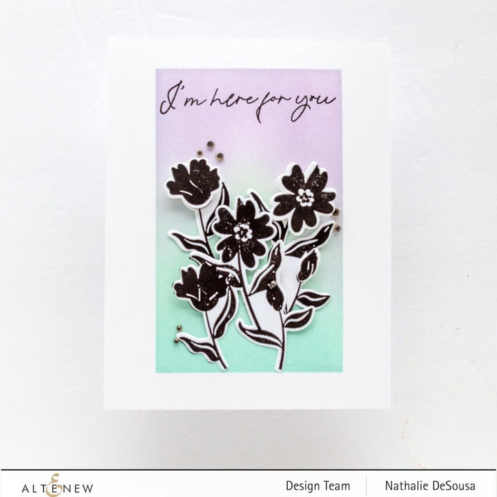 Altenew Mini Delight Mini Delight: Budding Wallpaper Stamp & Die Set