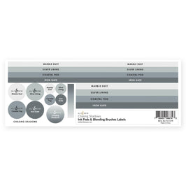 Ink Pads & Blending Brushes Label Set - Chasing Shadows