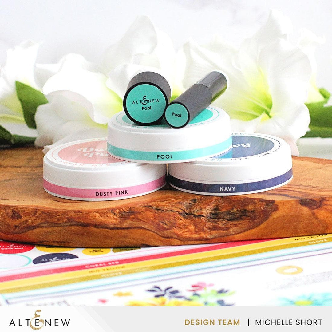 Round Ink Pads Label Set - Vividly Versatile Fresh Dye Ink Bundle