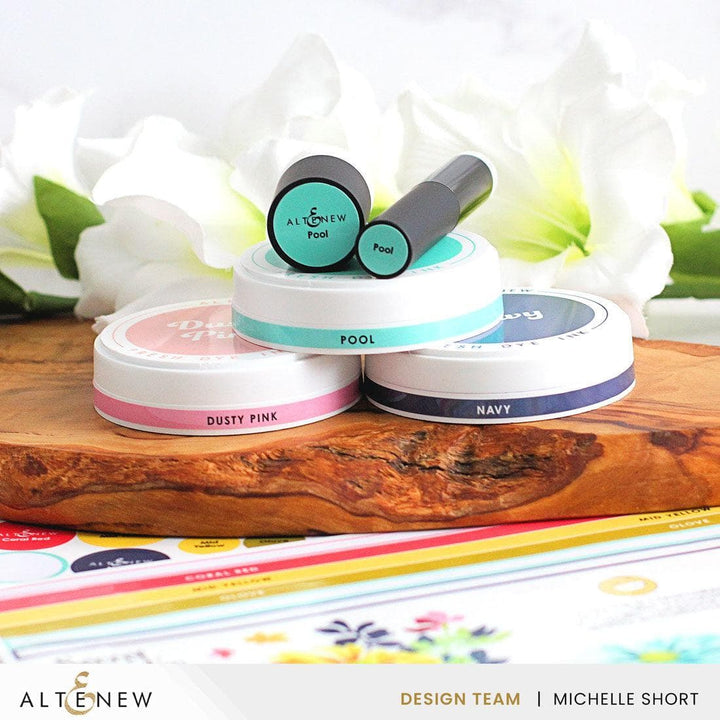 Round Ink Pads Label Set - Vividly Versatile Fresh Dye Ink Bundle