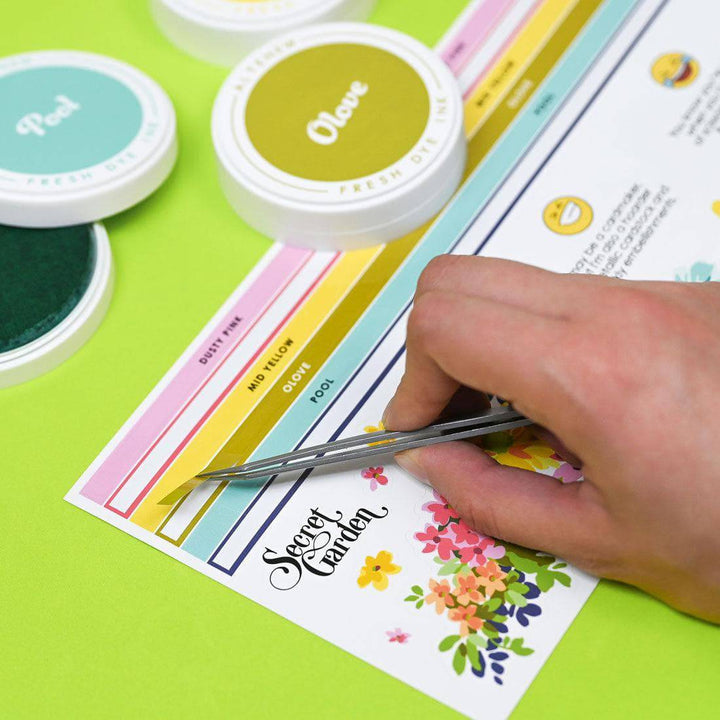 Round Ink Pads Label Set - Vividly Versatile Fresh Dye Ink Bundle