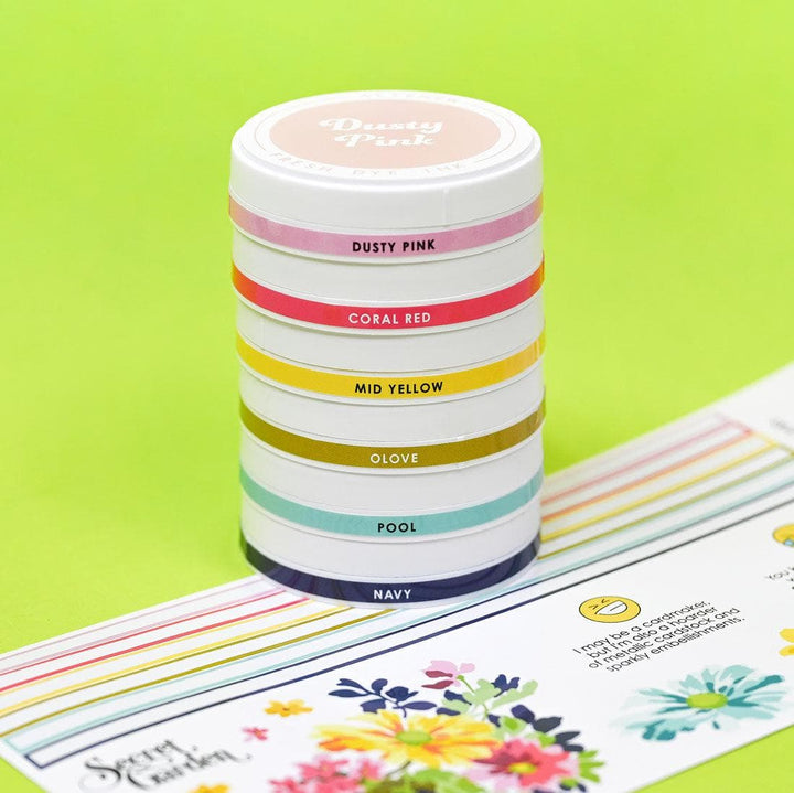 Round Ink Pads Label Set - Vividly Versatile Fresh Dye Ink Bundle