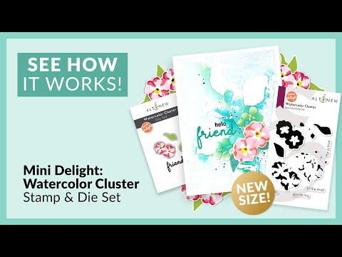 Mini Delight: Watercolor Cluster Stamp & Die Set