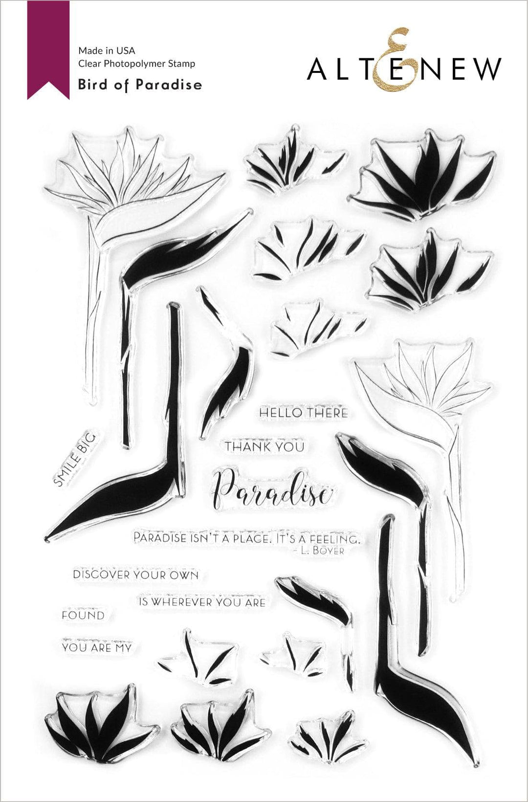 Altenew Stamp & Die Bundle Bird of Paradise Stamp & Die Bundle