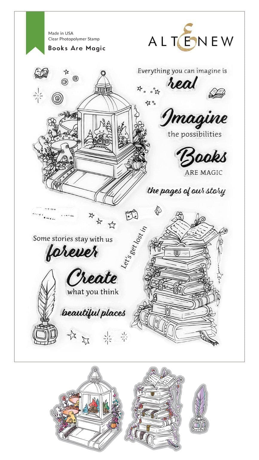 Altenew Stamp & Die Bundle Books Are Magic Stamp & Die Bundle