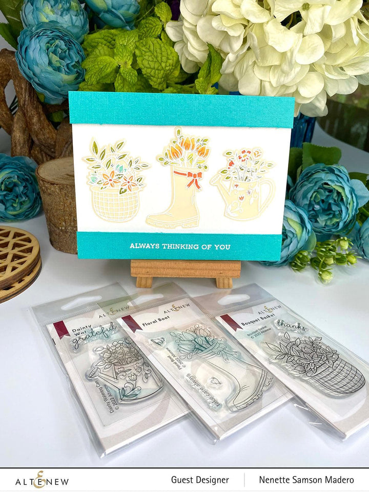 Altenew Stamp & Die Bundle Bouquet Basket Stamp & Die Bundle