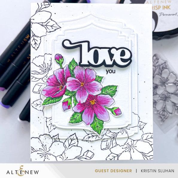 Altenew Stamp & Die Bundle Dazzling Flowers - Japanese Flowering Cherry