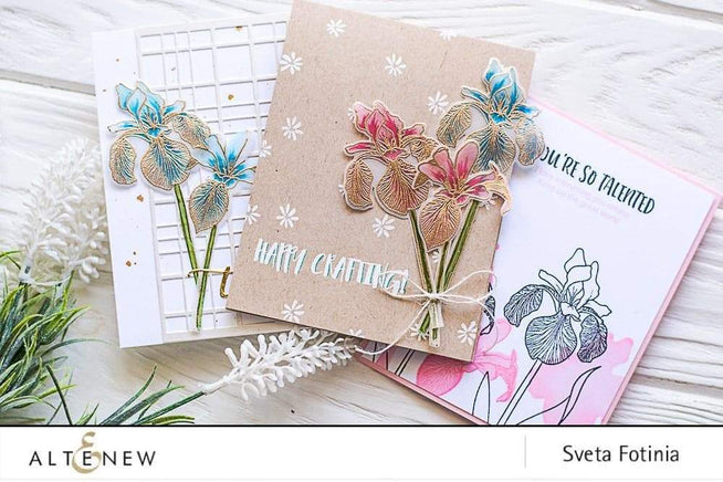 Altenew Stamp & Die Bundle Enchanted Iris Stamp & Die Bundle
