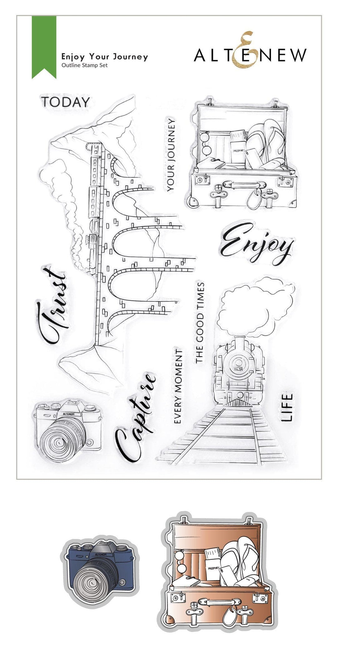 Altenew | Card Making, Scrapbooking & Paper-Crafting Supplies! Stamp & Die Bundle Enjoy Your Journey Stamp & Die Bundle